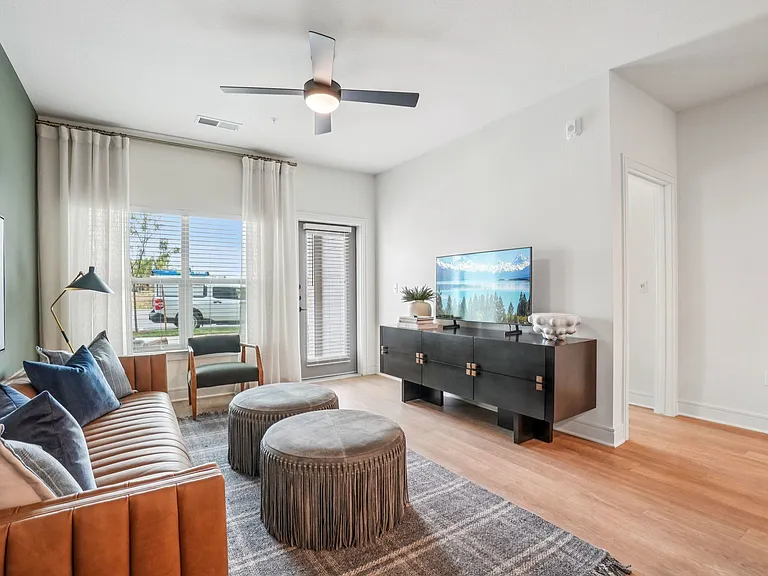 Spacious Living Room with Balcony/Patio Access