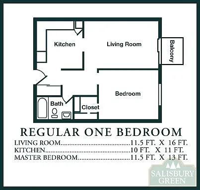 Floor plan One Bedroom