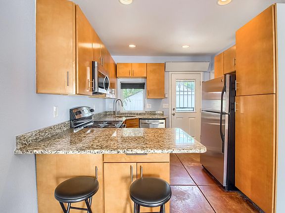 Lots of cabinet space. Granite counter.