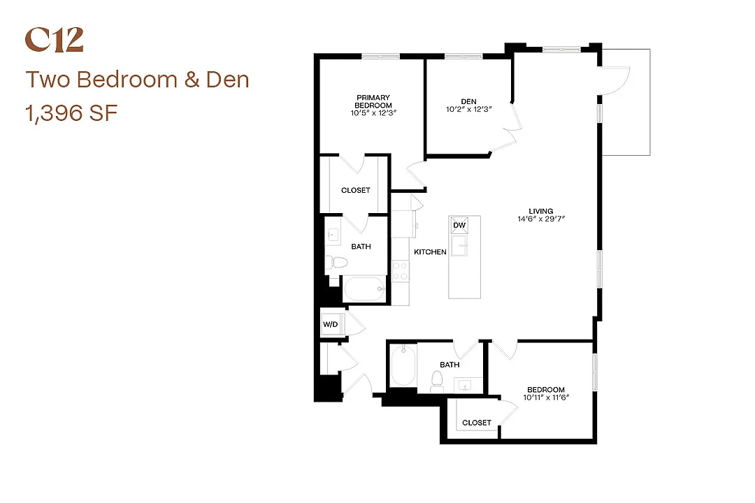 Floor plan Two Bedroom C12