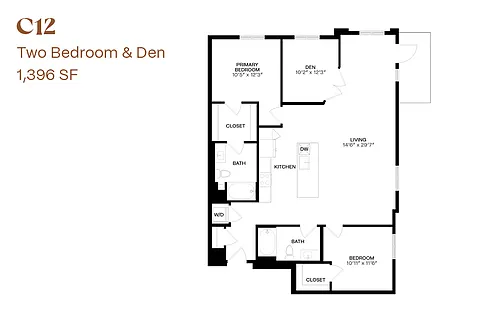 Floor plan Two Bedroom C12