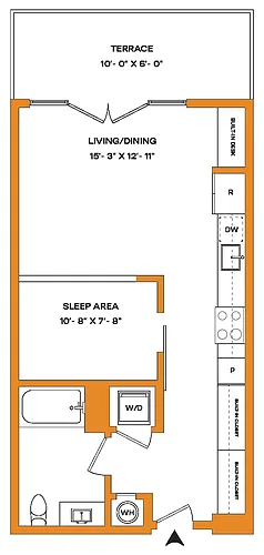 Floor plan Studio-S5-T Mason
