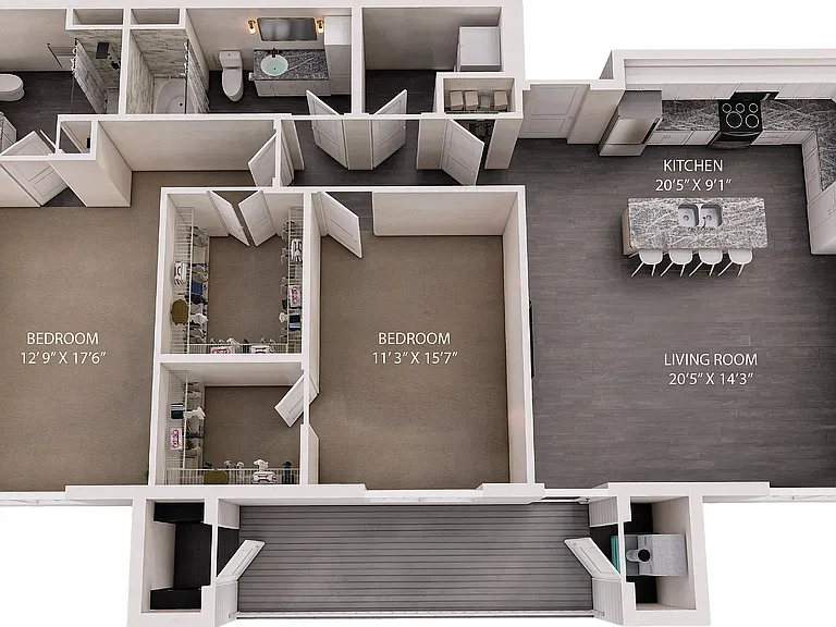 Vista Units Dimensioned Spaces Length & Width_Meridian Vista Units Dimensioned Spaces Length & Width_Meridian