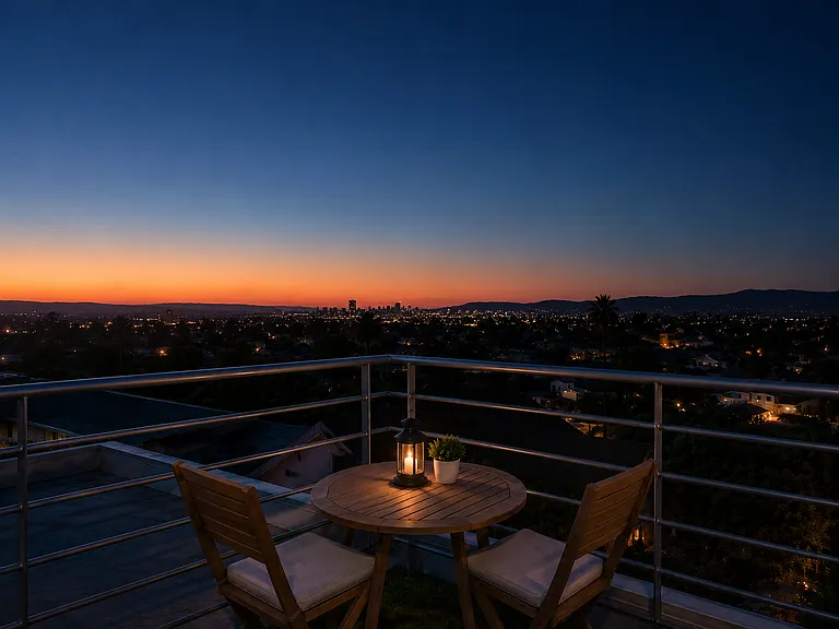 Stunning sunsets from the rooftop deck