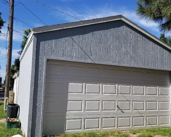 Two car garage. Two additional parking spaces next to garage.