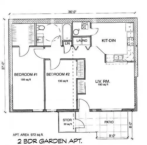 Floor plan 2 Bedroom A