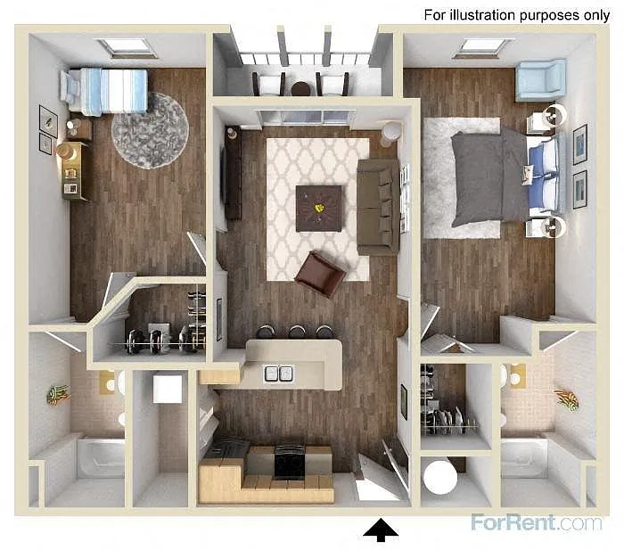 Floor plan Regency Springs - 2 Bed Traditional