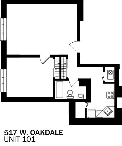 Floor plan 1bd/1b 101