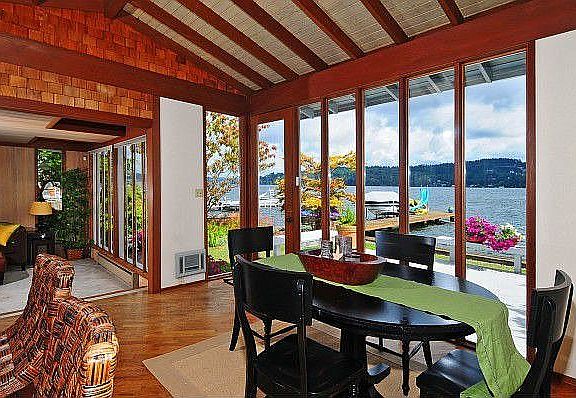 Walls of windows in dining room too!