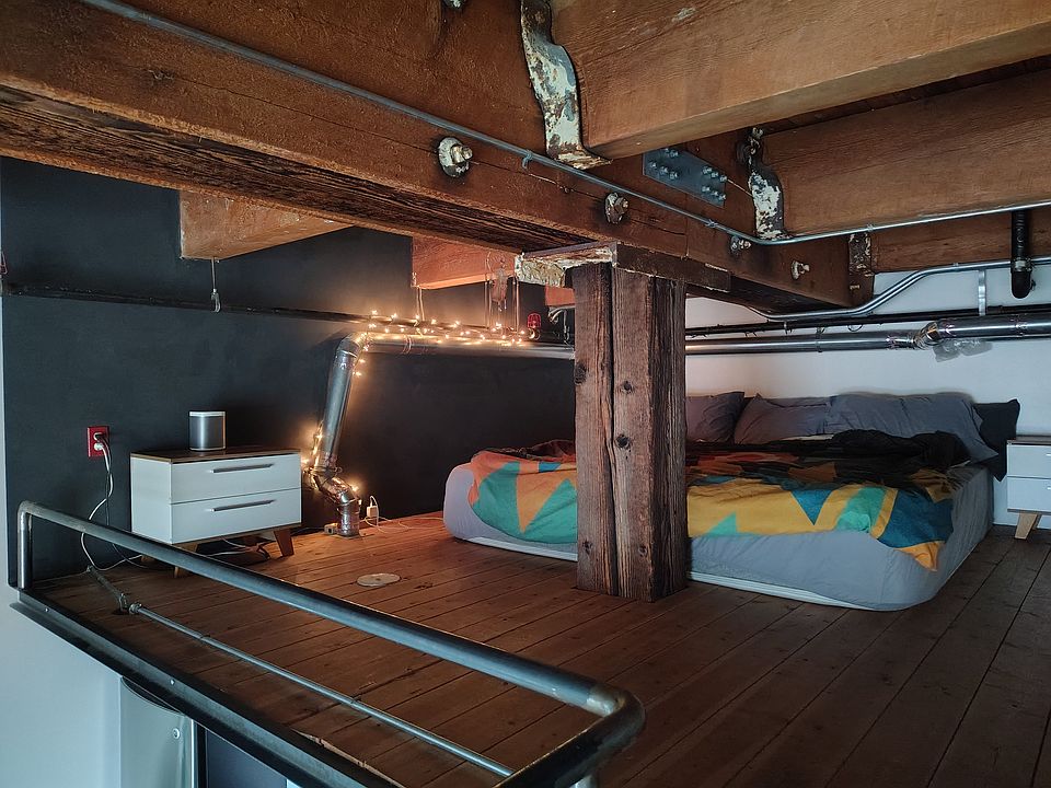 low ceiling cozy bedroom