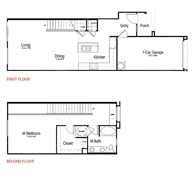 Floor plan Plan 1B
