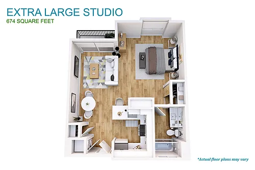 Floor plan Extra Large Studio