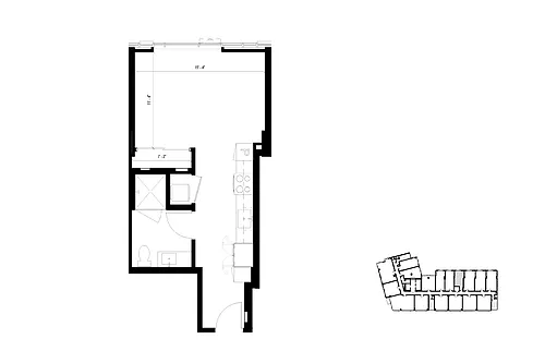 Floor plan S1 Studio