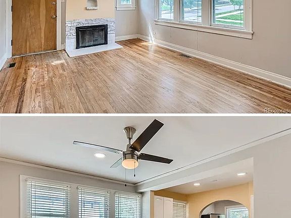 Updated lighting and kitchen with stainless appliances and butcher block counter tops