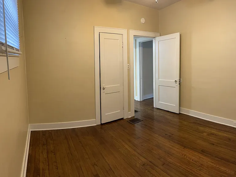 First floor bedroom, view 1 - Nice size closet, hard wood floors throughout