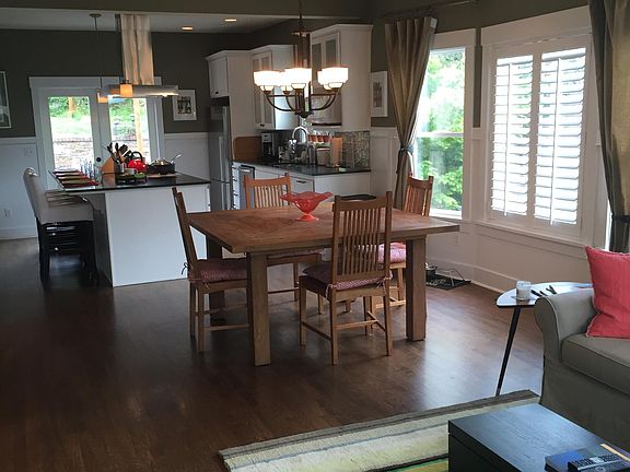 Open Layout to living, dining, kitchen.