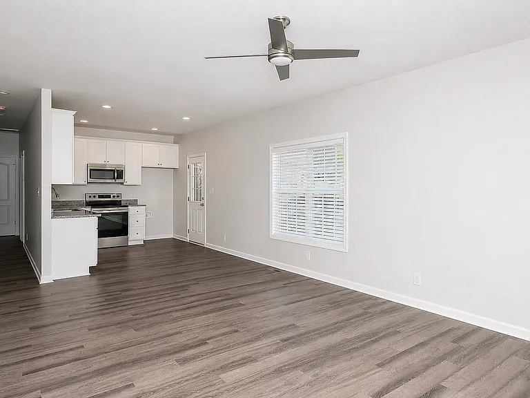 living room and kitchen