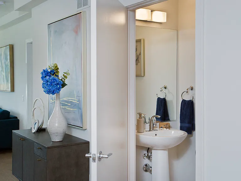 Many Apartments feature a separate Powder Room