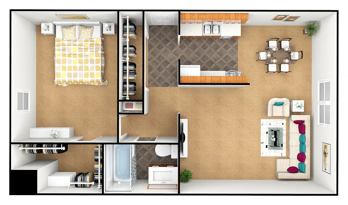 Floor plan One Bedroom Select