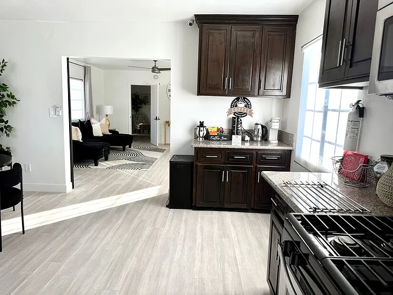 Kitchen & Living Room View