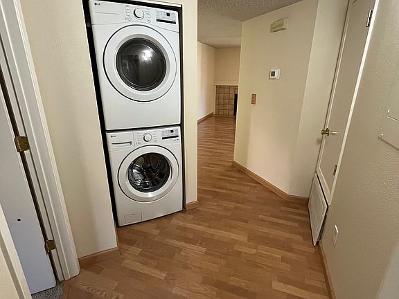 New full size, front load washer and dryer in the unit.