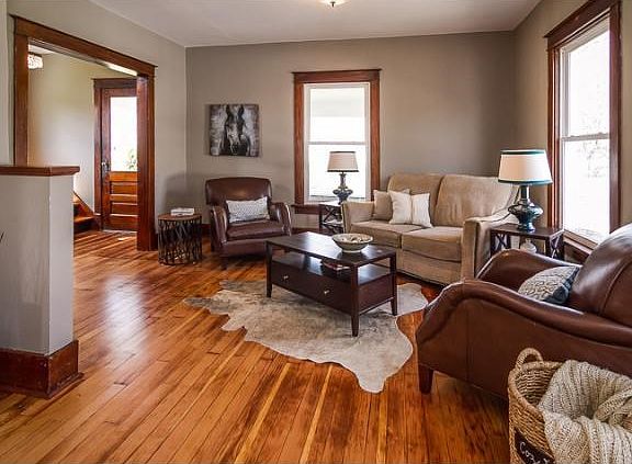 The natural light just flows through this main level.