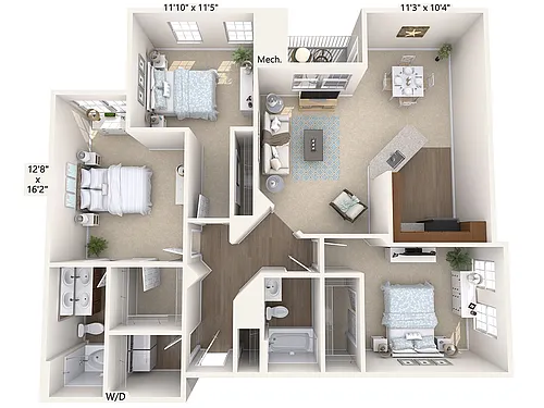 Floor plan C2-H-Upper