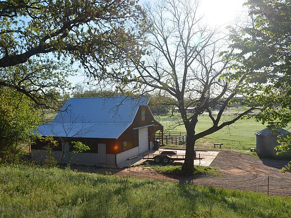 View of 48x48 barn from hill