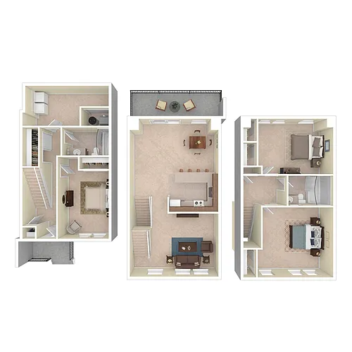 Floor plan 3 Bedroom Townhouse