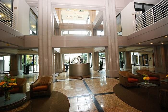 Lobby with security