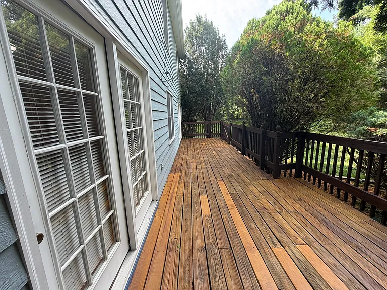 Deck from door to kitchen