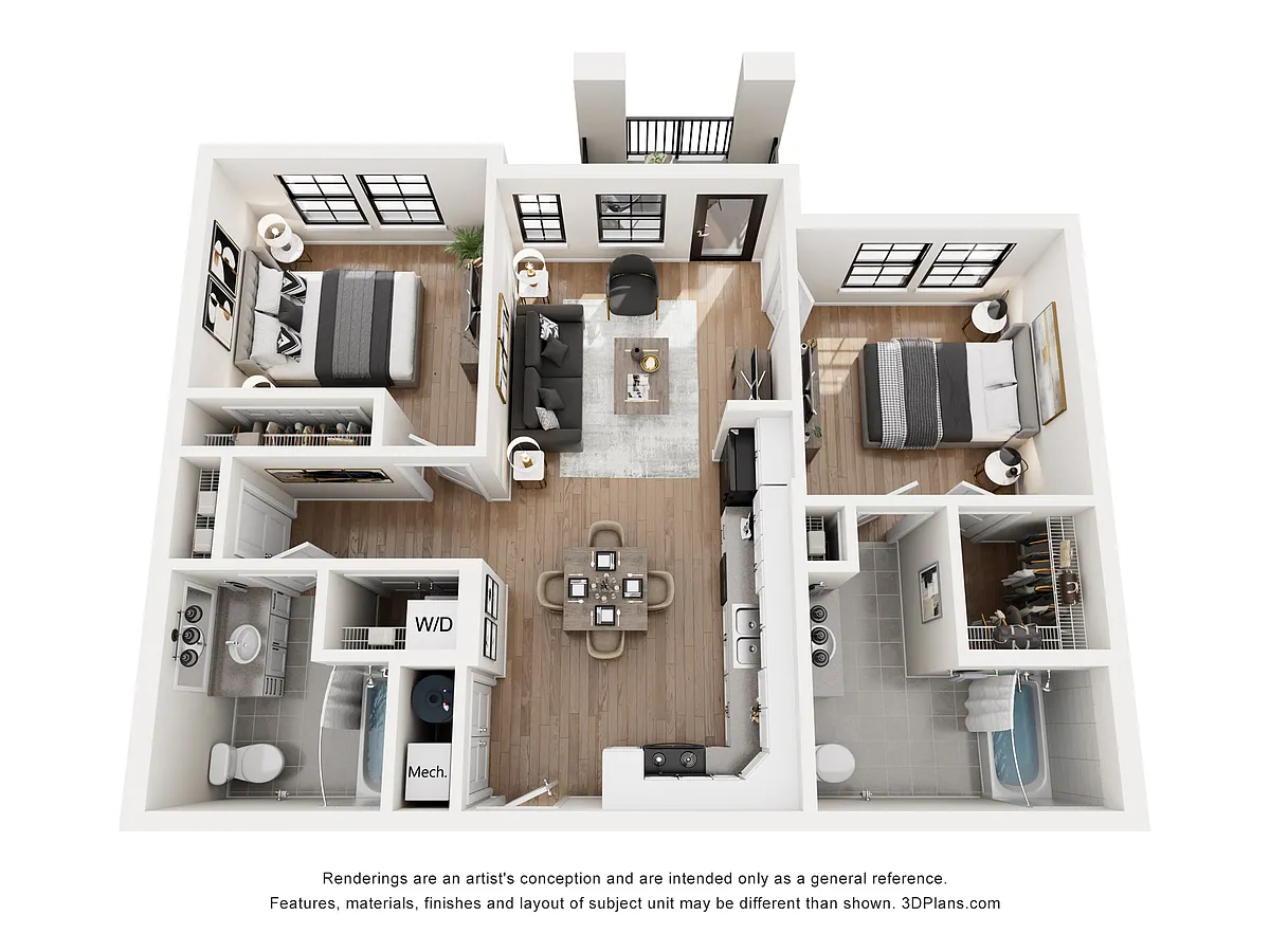 Floor plan Two Bedroom