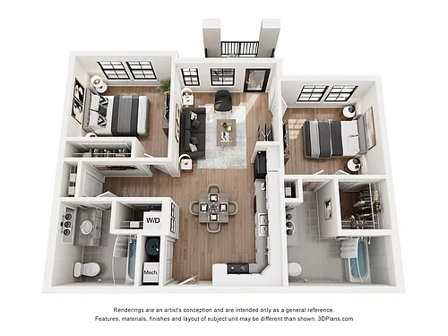 Floor plan Two Bedroom