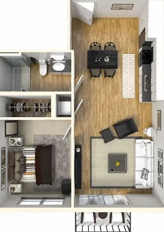 1 Bed / 1 Bath - 633 SF 1 Bed / 1 Bath - 633 SF