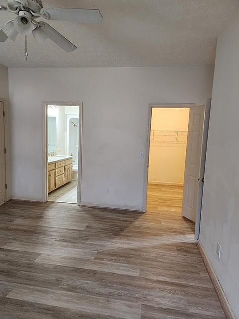 Master bedroom with walk in closet