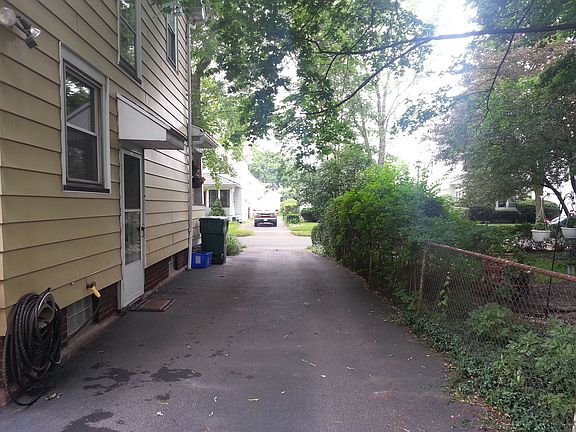 Down the finished driveway...