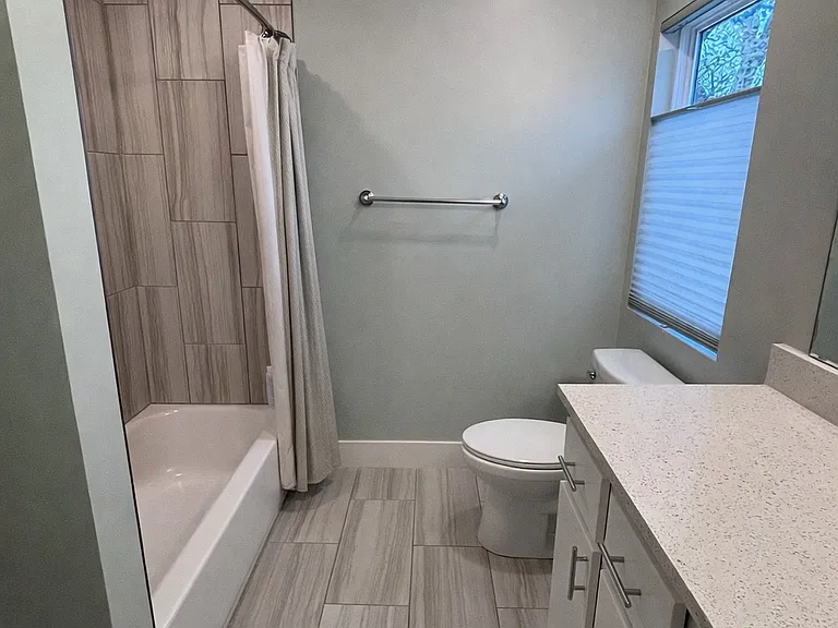 Modern guest bathroom with clean finishes
