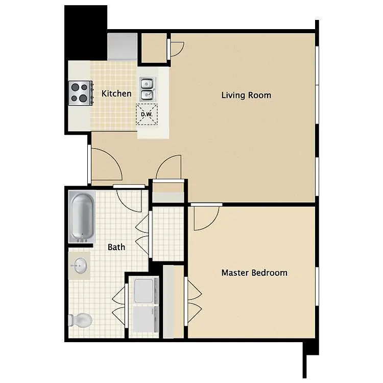 Floor plan North: 1 Bedroom