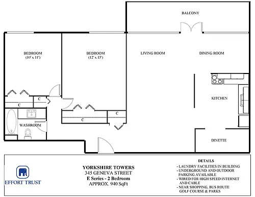 Floor plan Apartment - 2 Bedroom