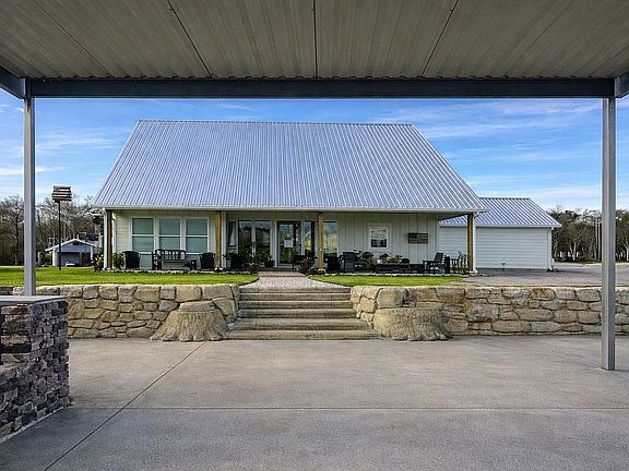 Water view looking at house