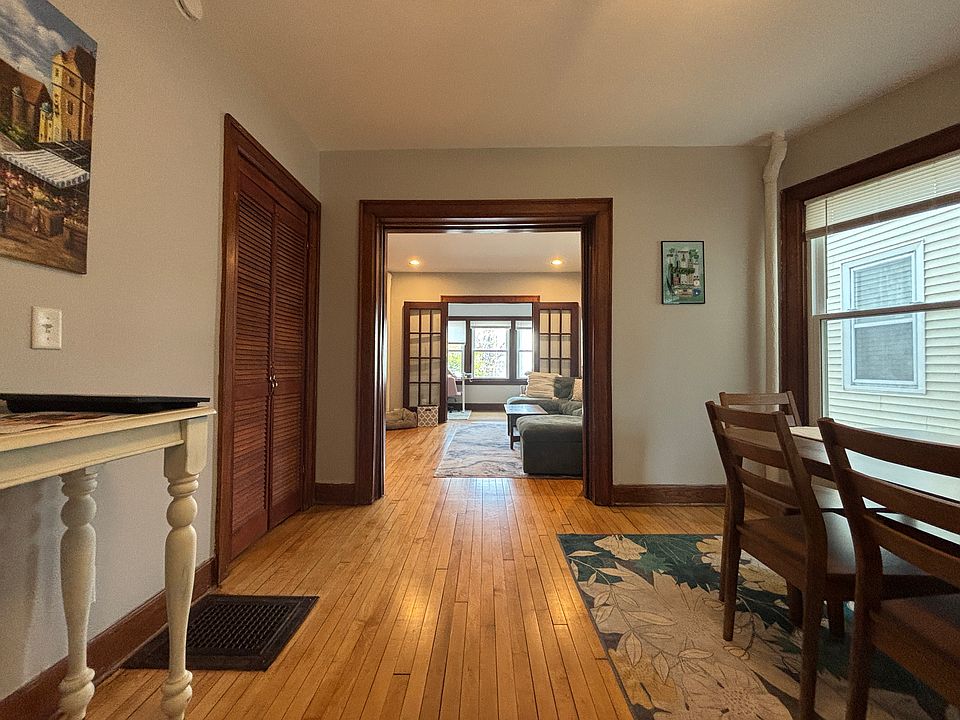 The space is very open concept and has beautifully refinished hardwood floors