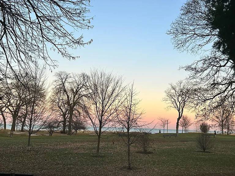 east view to Lake Michigan