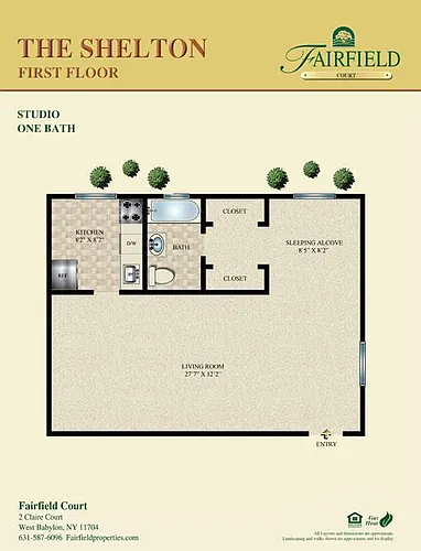 Floor plan The Shelton Studio Lower