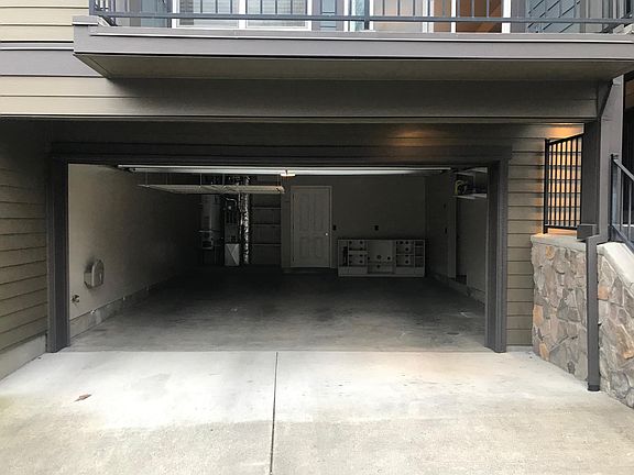 Two stall garage with tons of storage