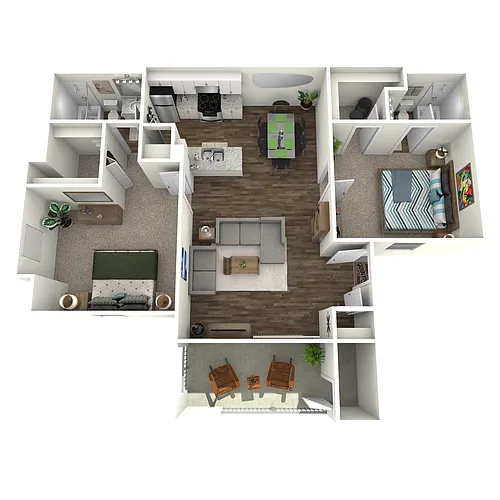 Floor plan C - 2 Bed 2 Bath