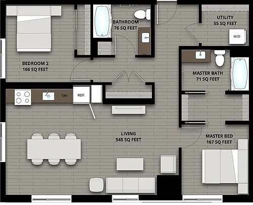 Floor plan W 2X2 K