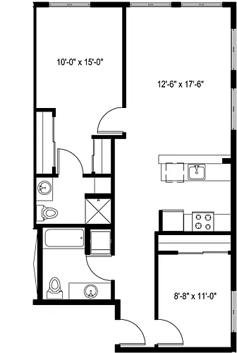 Floor plan 2 Bedroom C