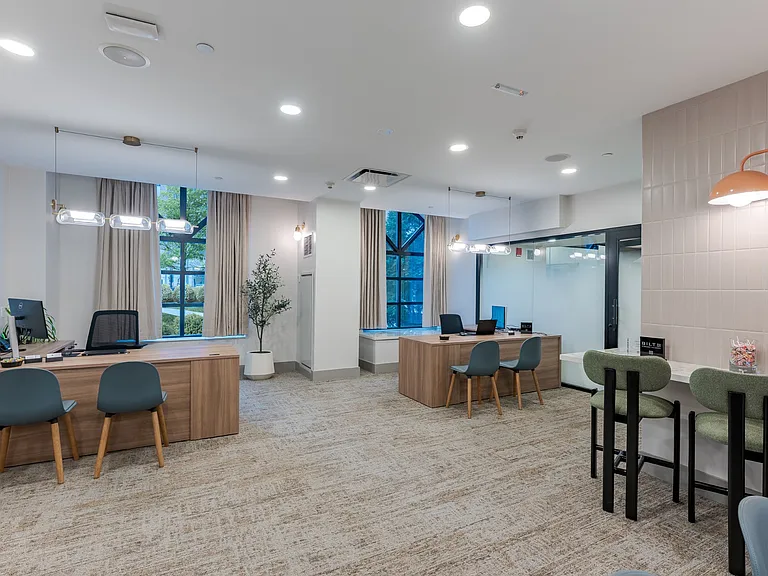 Renovated Leasing Office at 15 Bank Apartments in White Plains, NY 10606