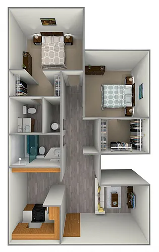 Floor plan 2bdup-Summit