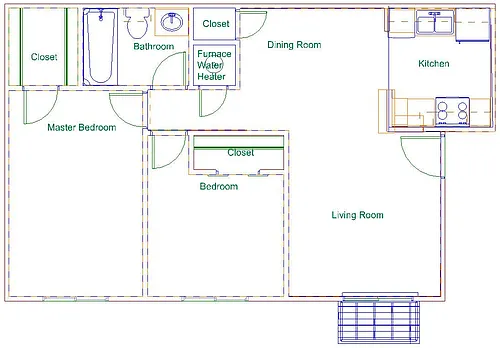 Floor plan Two Bedroom
